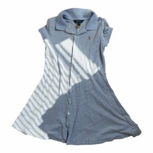 Polo Ralph Lauren Girls Blue Shirt Dress |Size L (12-14) | Button Front Dress